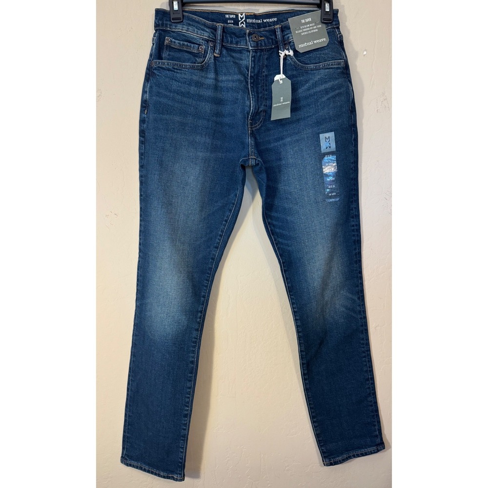 Mutual Weave Jeans Men 32x34(31x33) The Taper Denim Blue Casual NEW